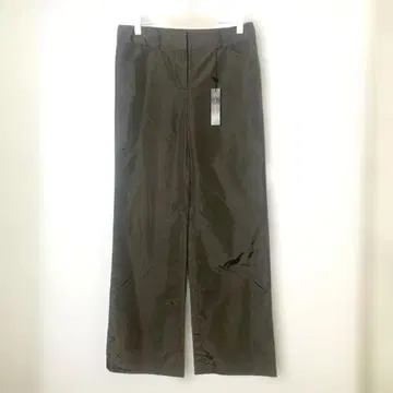 택 포함 새상품 Theory 광택 와이드 팬츠 올리브 S