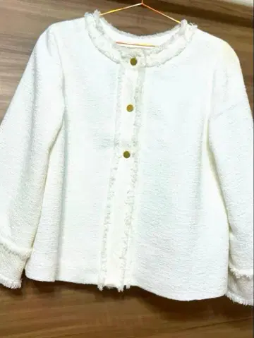 [ INED ] 트위드 프린지 자켓