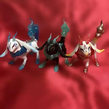 앙증맞은 아기 백택 피규어 3개 세트