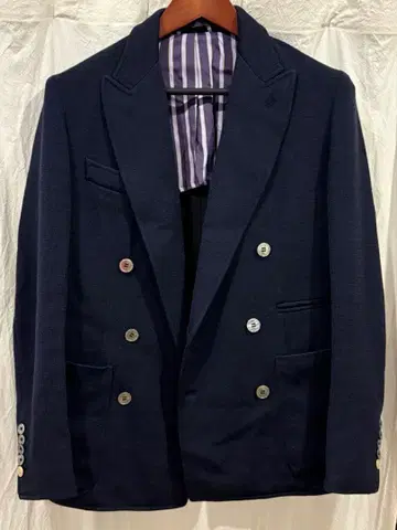 Maglars 이탈리아제 더블 니트 자켓 네이비