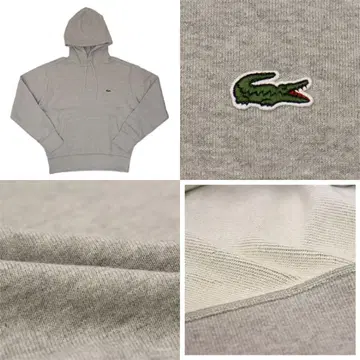 Lacoste 그레이 후드 부착 후드티