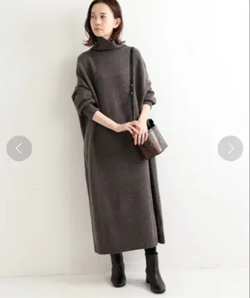 [IENA] 울 캐시미어 터틀넥 원피스