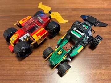 레고 닌자고 자동차 2대 세트 빨간색 그린