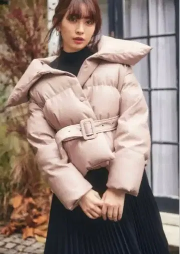 Herlipto Vegan Leather Shell Down Jacket