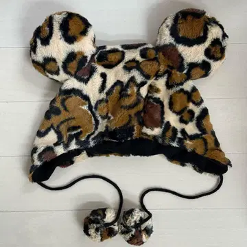 디즈니 레오파드 무늬 팬캡 모자