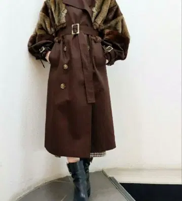 MURUA 롱 더블 트렌치