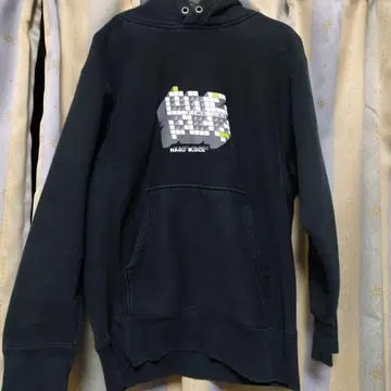 TimeLag 블랙 후드 부착 후드티 M