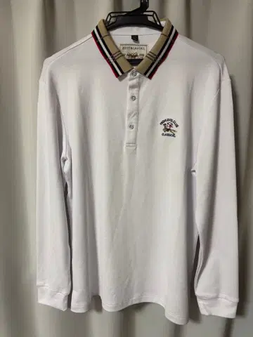 BEST&CASUAL 화이트 긴팔 피케 셔츠