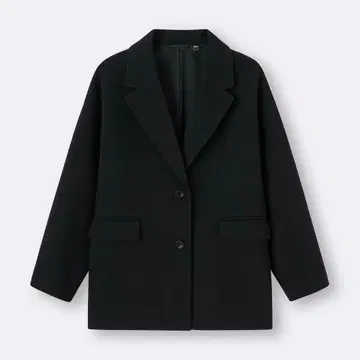 GU 코지 멜톤 하프 코트 블랙 S