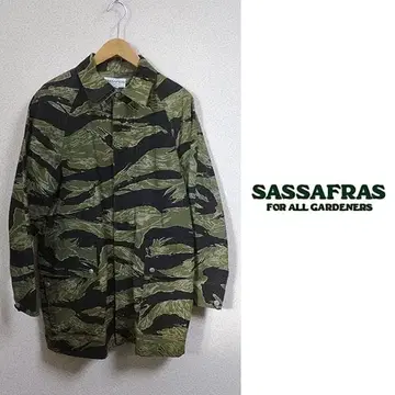 무료배송 익명 배송 SASSAFRAS 사사프라스 카모플라쥬 폴 리프 코트