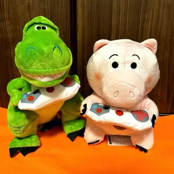 '토이 스토리' 30주년 사이좋은 게임 BIG 봉제 인형 햄&렉스