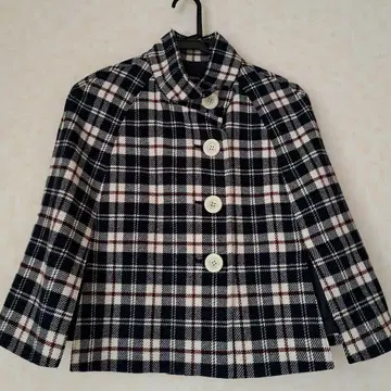 여성용 뉴요커 판초 코트 체크