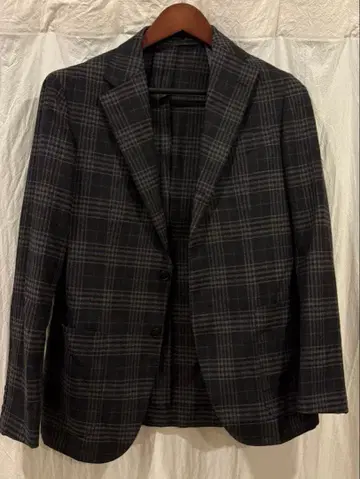 EDIFICE Lanificio di Pray 체크 자켓 일본제