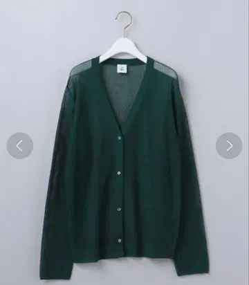 ROKU SUKE STRIPE V NECK CARDIGAN 그린 F