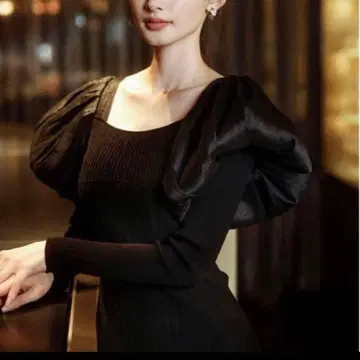 스나이델 퍼프 도킹 니트 OP