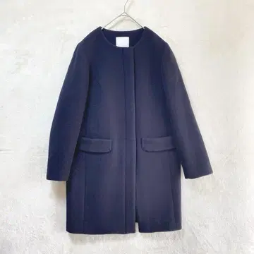 개럴개런트 / 노카라 롱 코트 / 1 / 히요쿠지타테 네이비