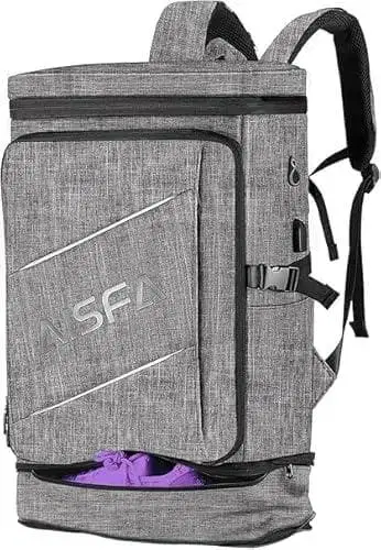 재고 소량 [AISFA] 럭색 30L USB 포트 스퀘어형 그레이