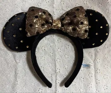 디즈니 미니 골드 스팽글 반짝반짝 머리띠