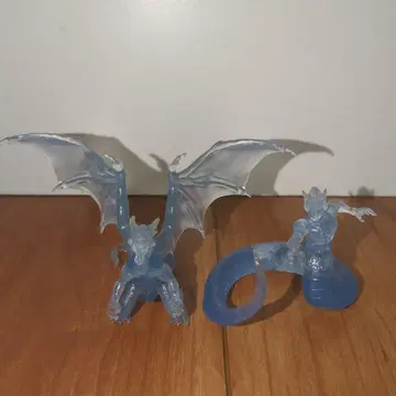 최강왕 도감 드래곤 나가 투명한 파란색 피규어 2체 세트