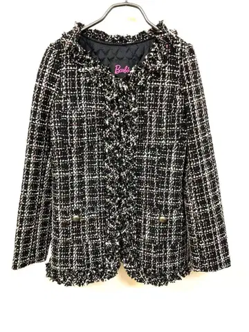 새상품 미사용 바비 트위드 자켓 패딩 자켓 롱 S