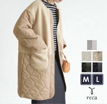 reca 표주박 퀼트 코트