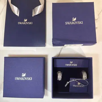 스와로브스키 FURTHER 귀걸이 정품 박스 포함 실버