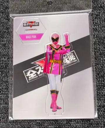 전 슈퍼 전대 전시회 한정판 아크릴 스탠드 마진카이저 마진 핑크