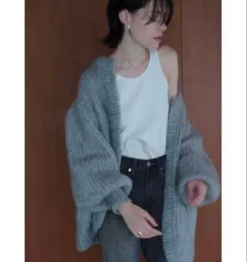 CLANE COLOR MOHAIR SHAGGY CARDIGAN