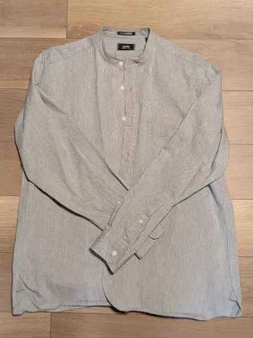 SHIPS 그레이 밴드 카라 셔츠