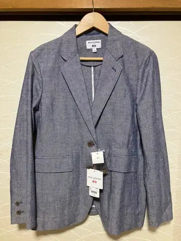 새상품 이네스 코튼 린넨 자켓 L 블루