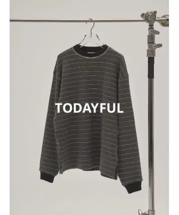 [ TODAYFUL ] Border Long T-shirts 차콜