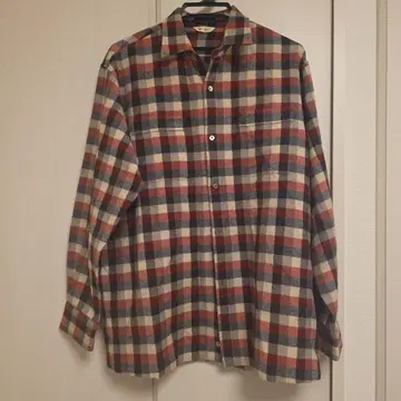 SUNJOKER 알파카 울 체크 셔츠 L