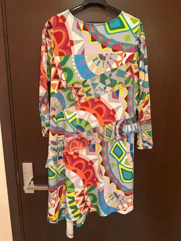 TOKUKO 토쿠코 기하학 패턴 원피스 사이즈 9