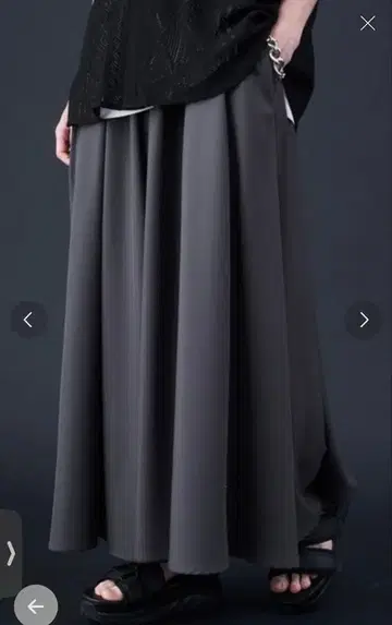 KUUUPY 드레이프 개더 하카마 팬츠 개더 하카마 팬츠