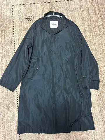 짐텍스 남성용 네이비 스탠드 카라 코트 폴리에스테르 100%