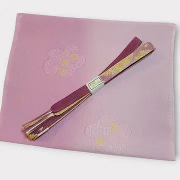 허리띠 오비 장식 천 세트 옅은 보라색 허리띠 오비 장식 천 순수 실크