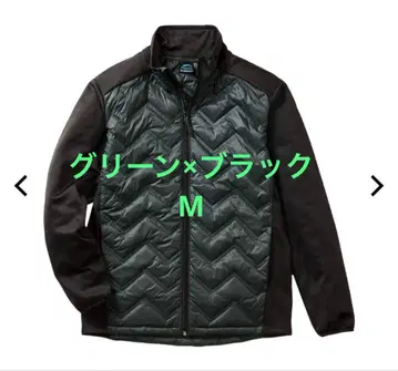[ 새상품 ] 워크맨 MIX 다운 크로스 쉴드 자켓 M 그린 x 블랙