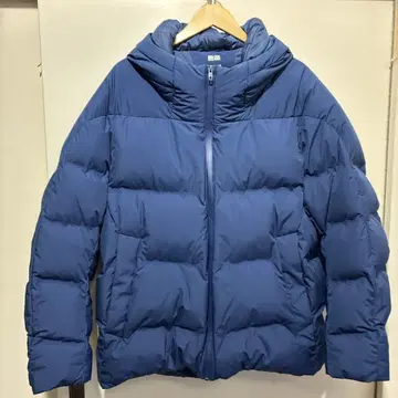 [ 거의 미사용 ] 유니클로 심리스 다운 파카 3XL 네이비