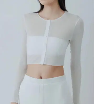 yo BIOTOP sheer rib short 가디건