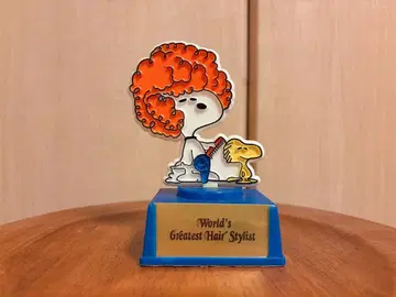 빈티지 스누피 트로피 파랑 받침대