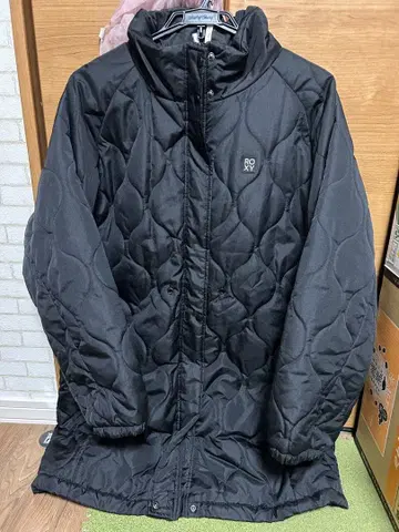 ROXY 블랙 롱 코트 XL