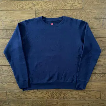 Hanes 맨투맨 네이비 무지 L