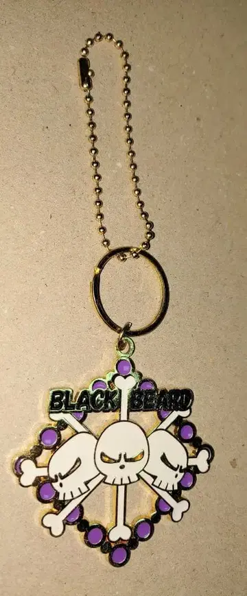 검은 수염 해적단 메탈릭 참 키링