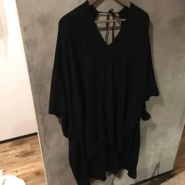 LILIMEEK 니트 원피스 판초