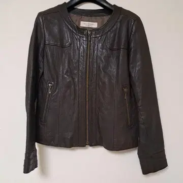 SPICK AND SPAN 브라운 가죽 싱글 라이더