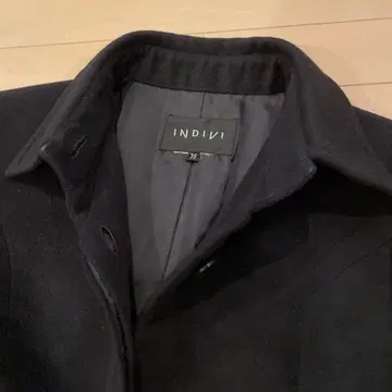 INDIVI 블랙 울 코트 38