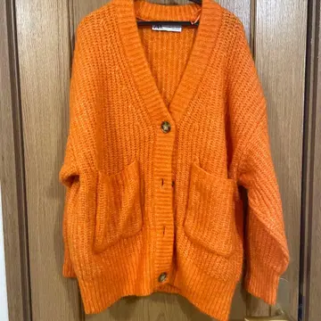 ZARA 오렌지 가디건 S 사이즈