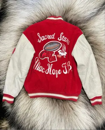 MACHOPE 바시티 자켓 빈티지 빨간색 y2k 그런지 archive