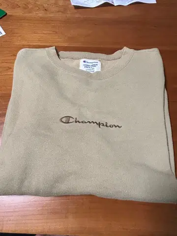 Champion 베이지 맨투맨 X-LARGE