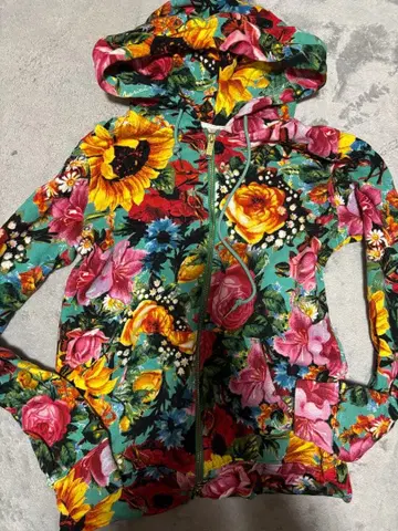 JOYRICHS 플라워 프린트 후드티 S